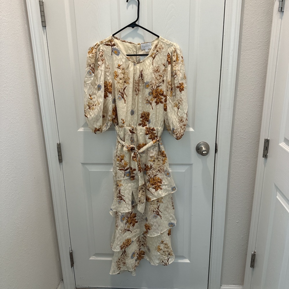 Sugarlips Piper & Scoot Floral Tiered Midi Dress